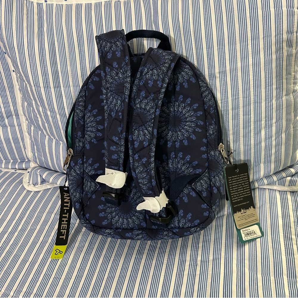 Travelon Anti-Theft Boho Backpack ~ Blue ~ BNNU - Picture 2 of 11